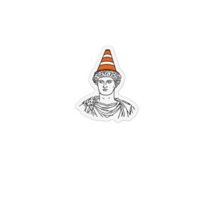 Scottish Traffic Cone Statue Magnet - Classical Art Graphic