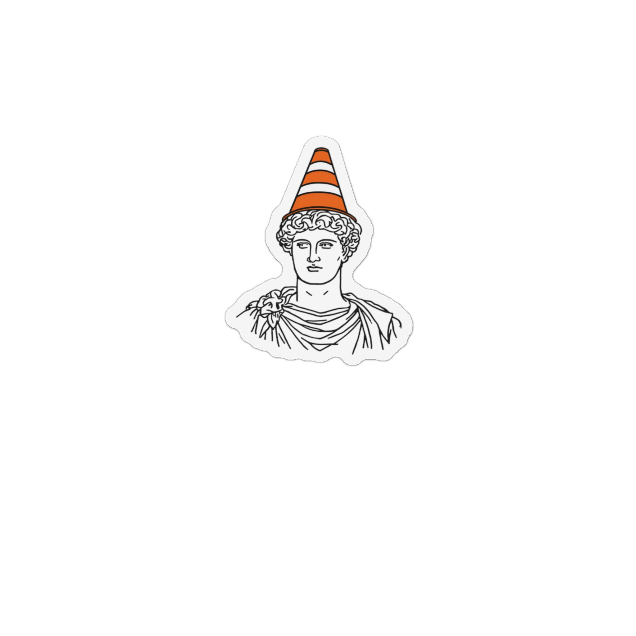 Scottish Traffic Cone Statue Magnet - Classical Art Graphic