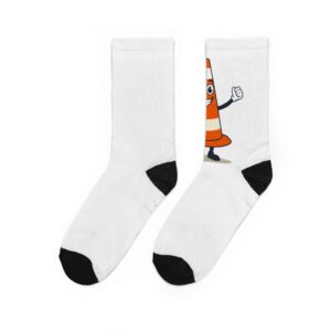 Scottish Traffic Cone Crew Socks - Saltire Flag Graphic