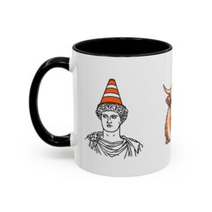 Scottish Traffic Cone Collection Mug - Highland Coo, Cone Character and Classic Statue